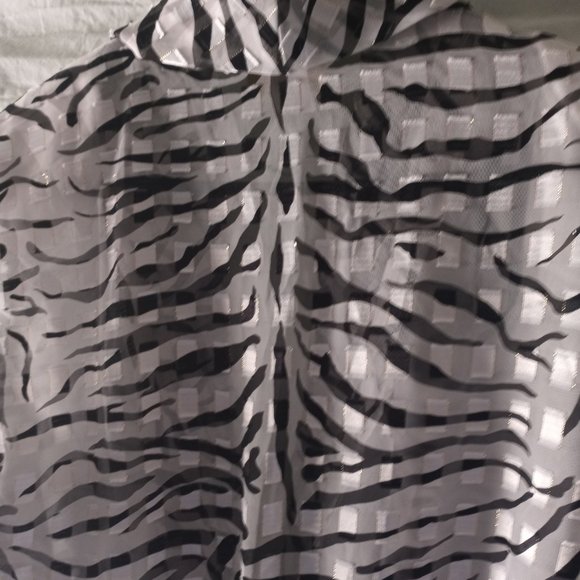 Women's L Cache Tiger Striped Chiffon Bodysuit - Picture 12 of 17